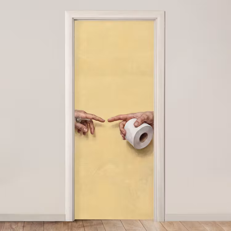 Klassiek - Kunst - Humor deurposter klein -3d_beige