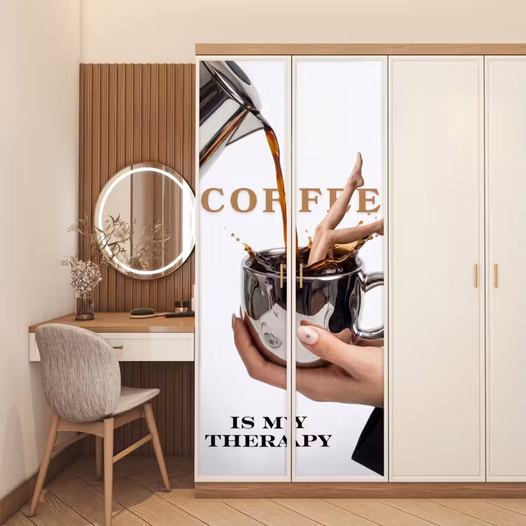 Koffie - Mok - Kan - Therapie deurposter klein -sfeer3
