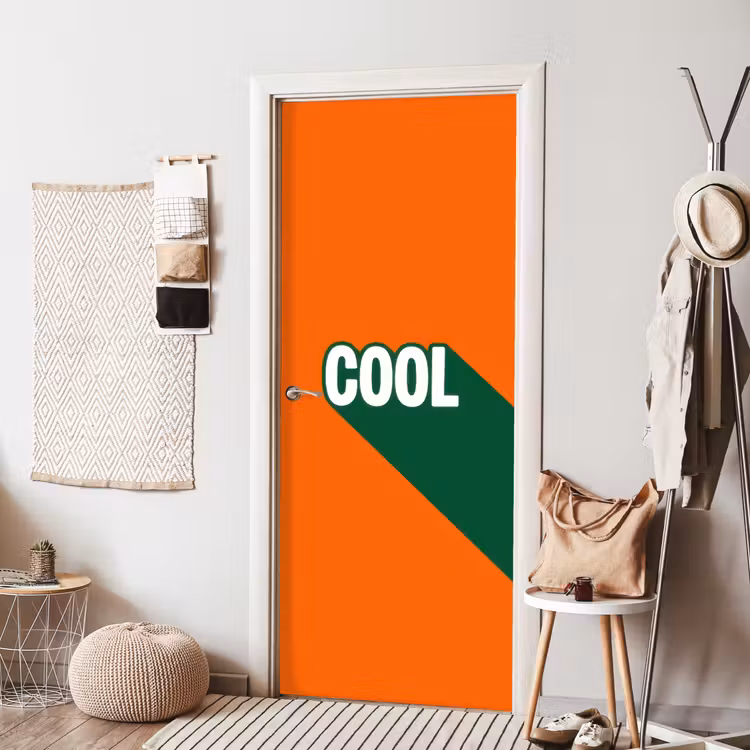 Cool - Oranje - Groen deurposter klein -sfeer6