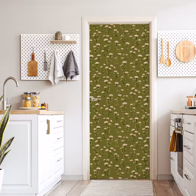 Landelijk - Bloemen -  Groen deurposter klein 289 -sfeer5