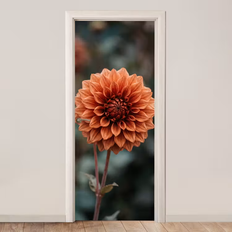 Dahlia - Bloem - Natuur - Sfeervol deurposter klein -3d_beige