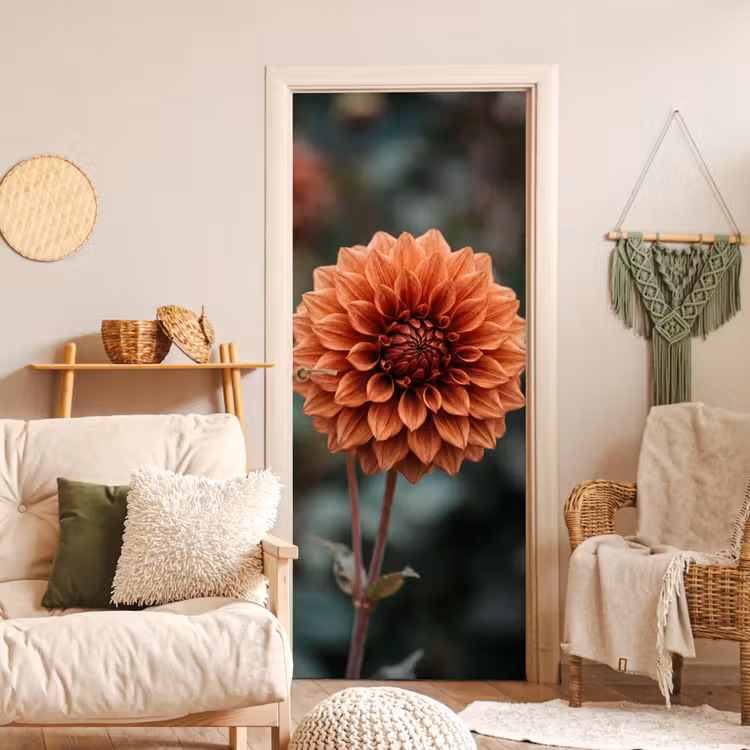 Dahlia - Bloem - Natuur - Sfeervol deurposter klein -sfeer2