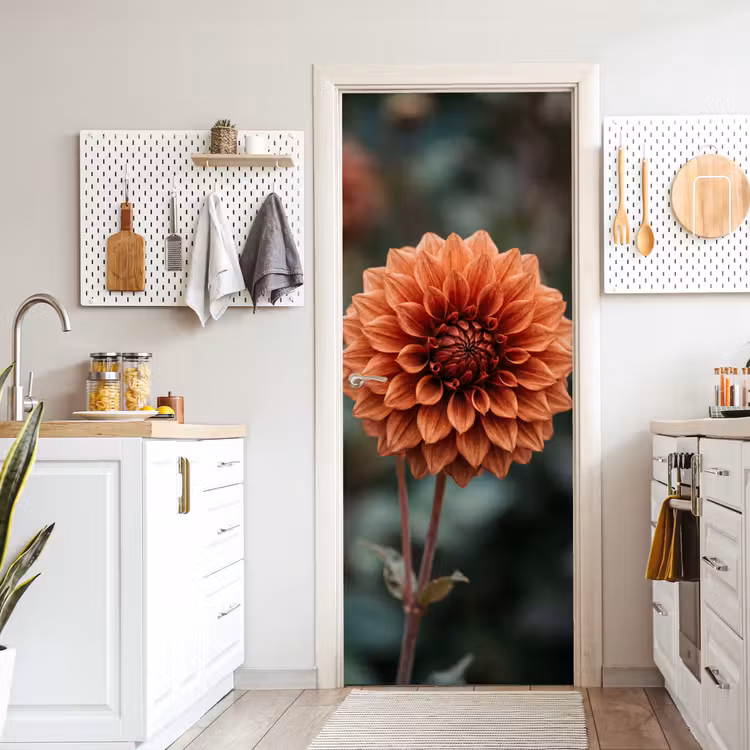 Dahlia - Bloem - Natuur - Sfeervol deurposter klein -sfeer5