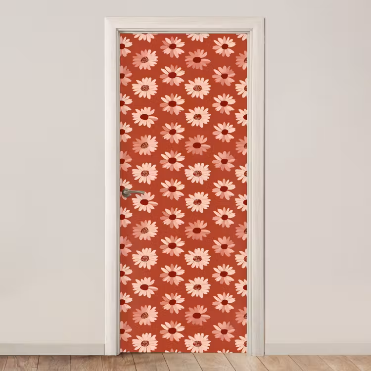 Madelief - Retro - Terracotta deurposter klein 289 -3d_beige