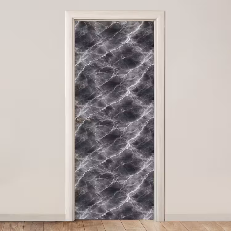Donkergrijs - Bliksem - Marmer deurposter klein 289 -3d_beige