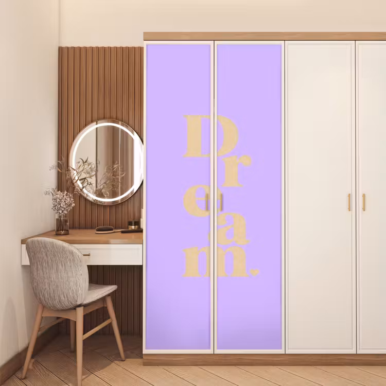 Dream - Paars - Typografisch deurposter klein -sfeer3