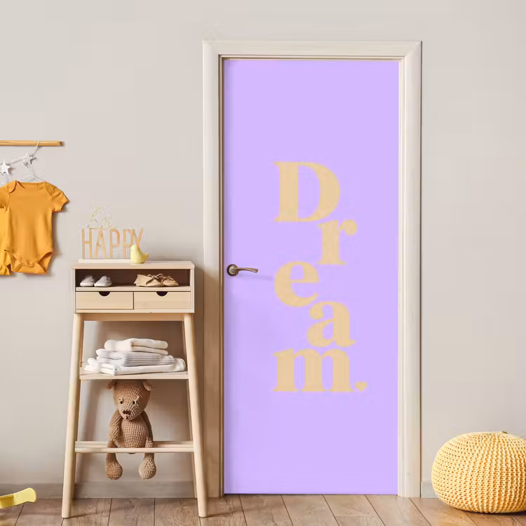 Dream - Paars - Typografisch deurposter klein -sfeer4