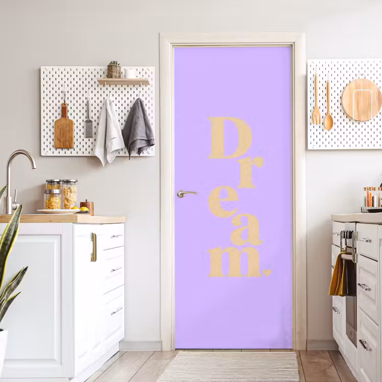 Dream - Paars - Typografisch deurposter klein -sfeer5