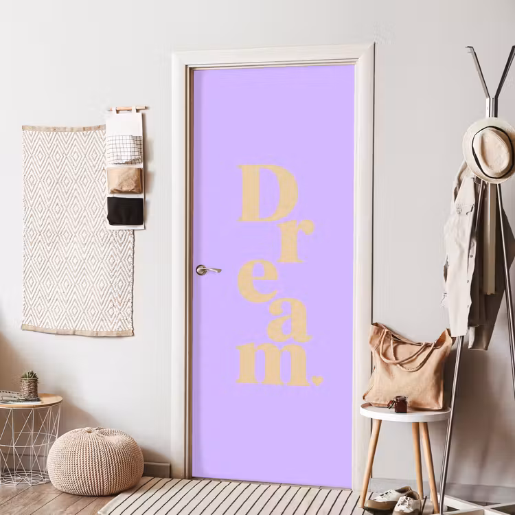 Dream - Paars - Typografisch deurposter klein -sfeer6