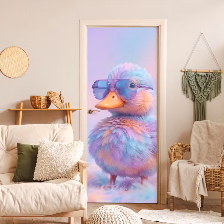 Eend - bril - Pastel deurposter klein -sfeer2
