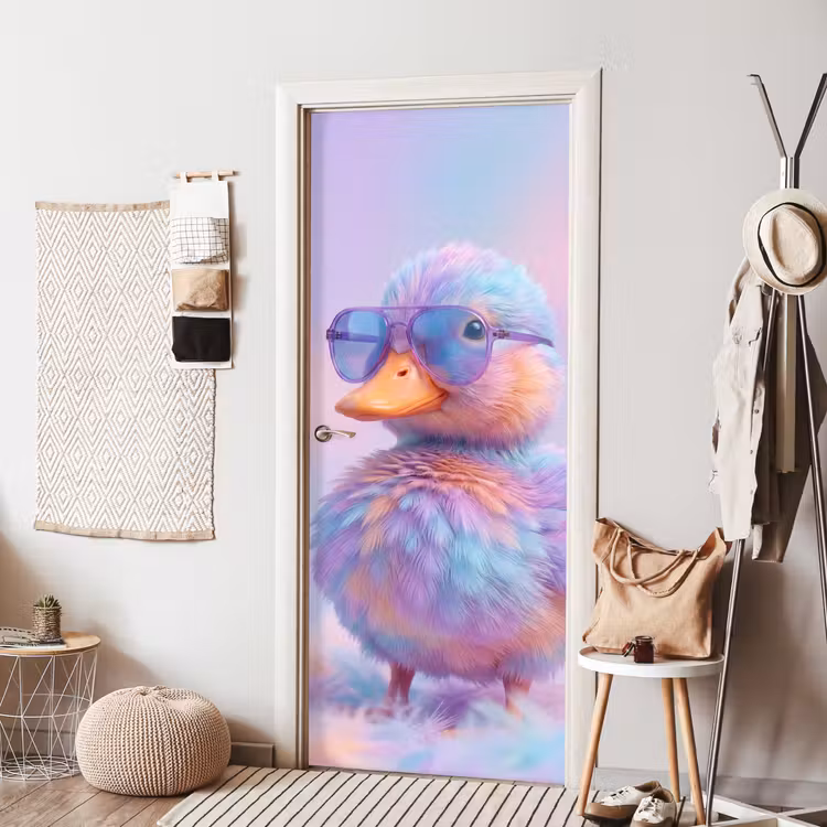 Eend - bril - Pastel deurposter klein -sfeer6