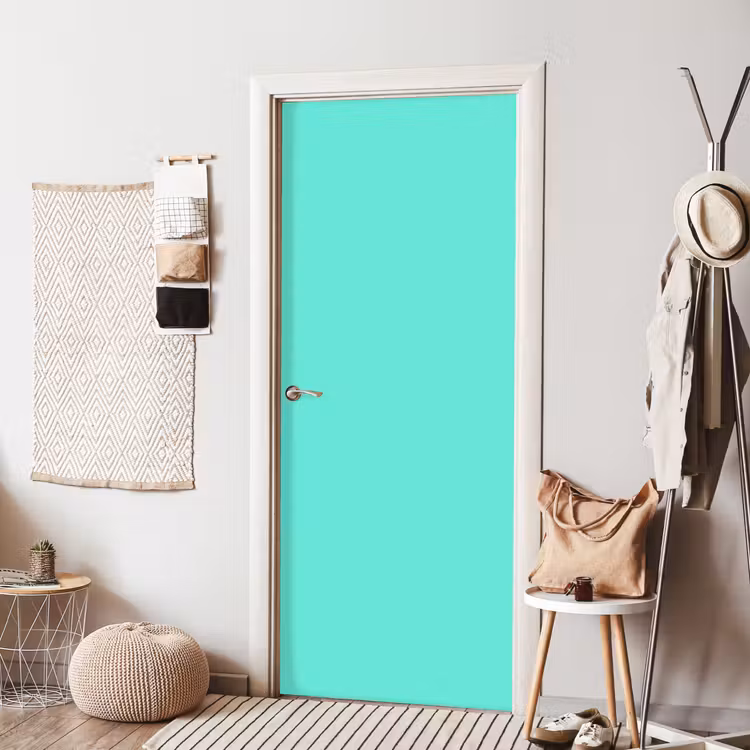 Electric - Cyan - Turkoois deurposter klein 289 -sfeer6