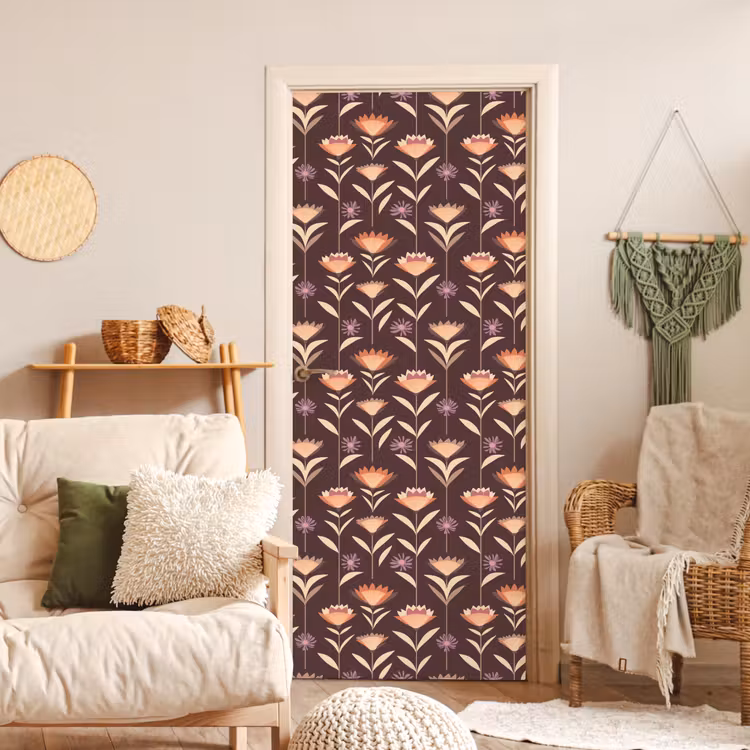 Elegant - Retro - Bruin deurposter klein 289 -sfeer2