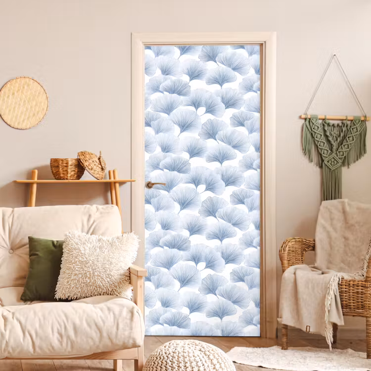 Waaier - Modern - Blauw deurposter klein 289 -sfeer2