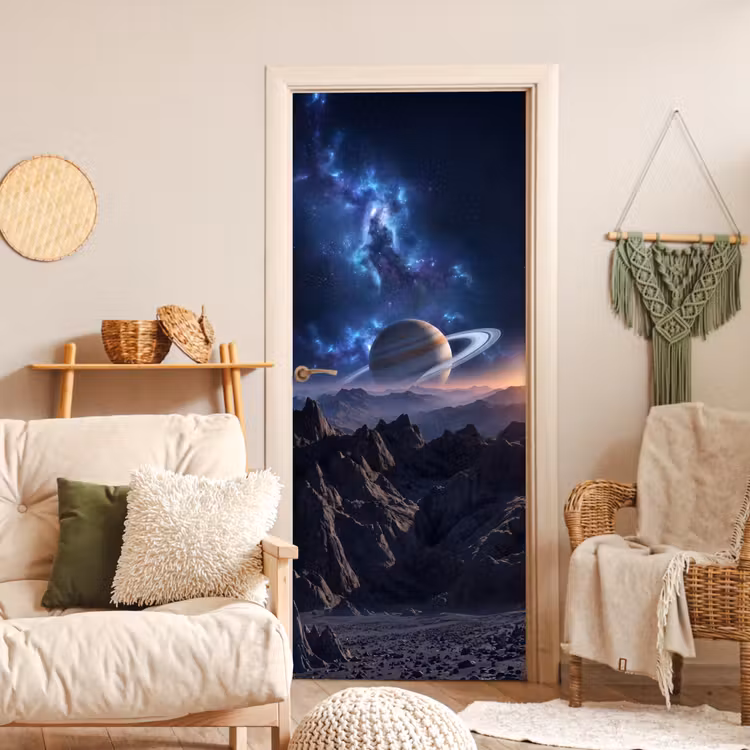 Fantasy - Kosmos - Landschap deurposter klein -sfeer2