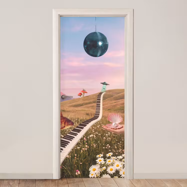 Door sticker - Fish - Nature - Abstract - Vis - Natuur - Abstract deurposter klein