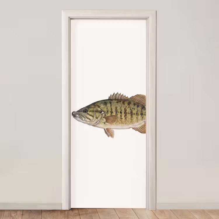 Vissen - Natuur - Vintage deurposter klein -3d_beige