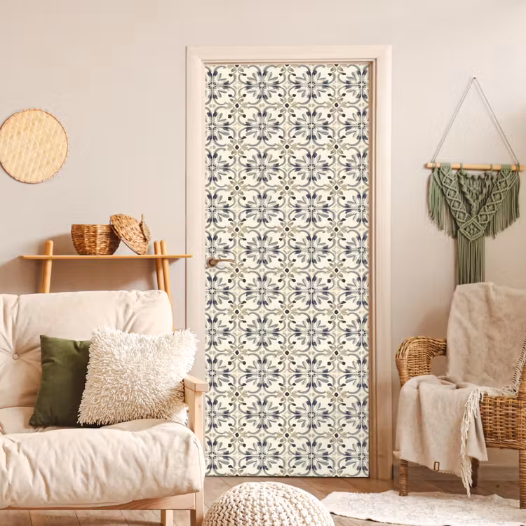 Floraal - Patroon - Kleurrijk deurposter klein 289 -sfeer2