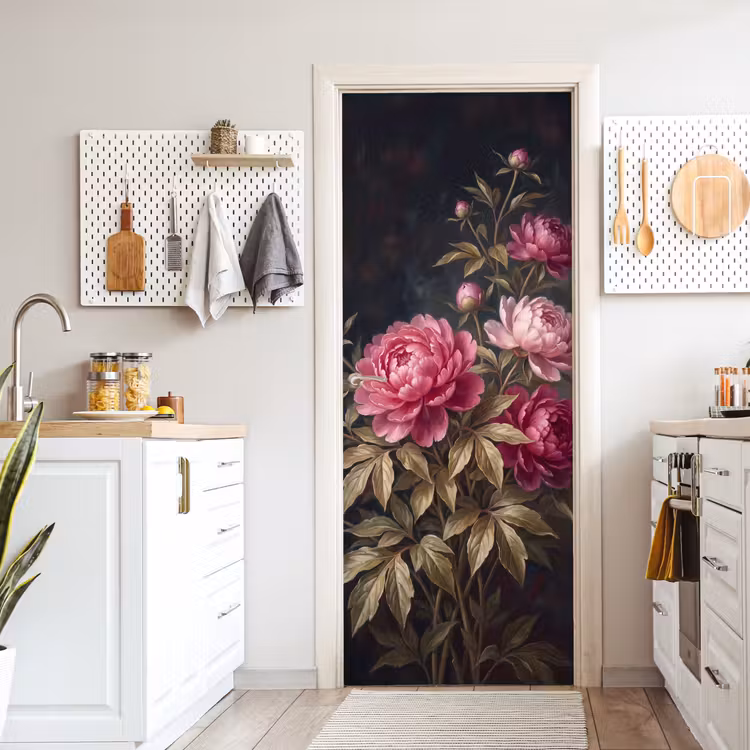 Bloemen - Roze - Klassiek - Natuur deurposter klein -sfeer5