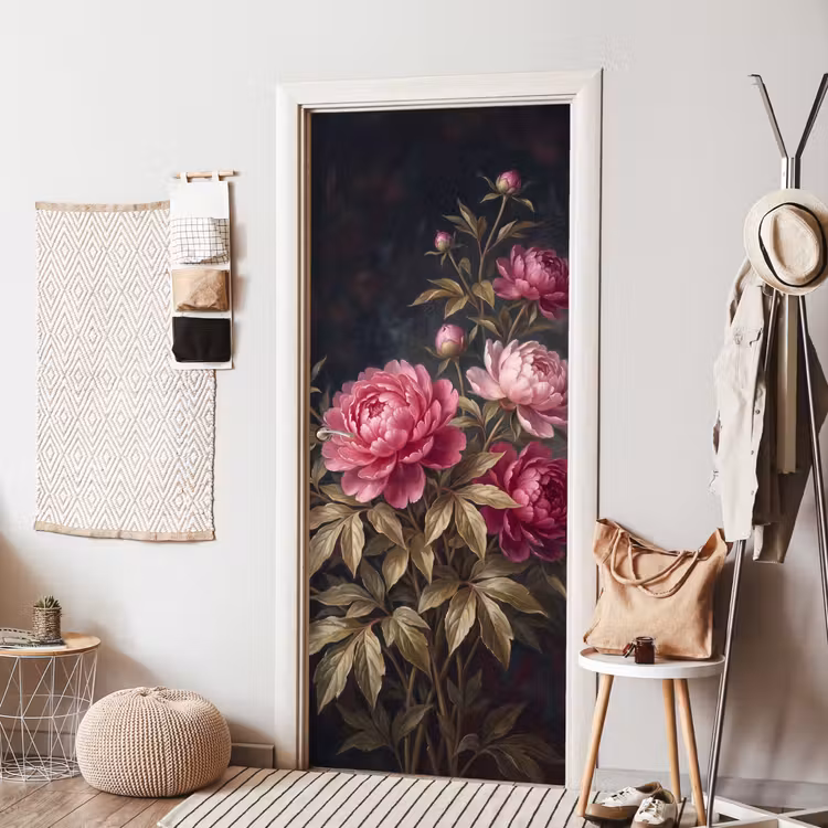 Bloemen - Roze - Klassiek - Natuur deurposter klein -sfeer6