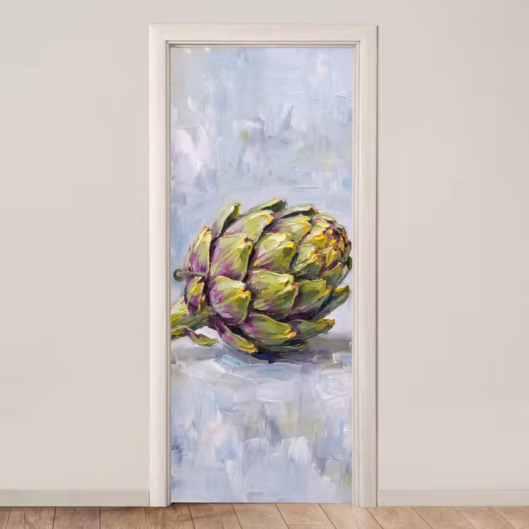 Door sticker - Food - Artichoke - Modern - Eten - Artisjok - Modern deurposter klein