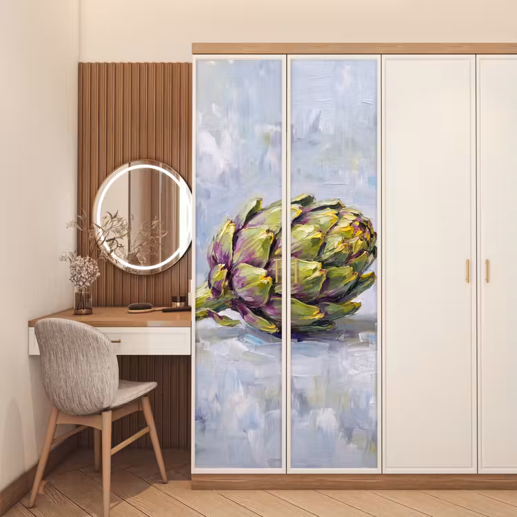 Door sticker - Food - Artichoke - Modern - Eten - Artisjok - Modern deurposter klein