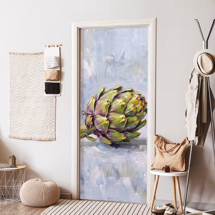 Door sticker - Food - Artichoke - Modern - Eten - Artisjok - Modern deurposter klein