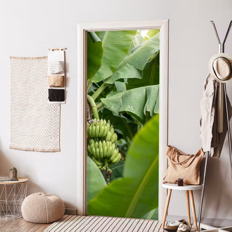 Eten - Bananen - Plantage - Groen deurposter klein -sfeer6