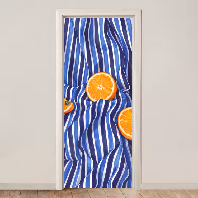 Door sticker - Food - Fruit - Orange - Eten - Fruit - Oranje deurposter klein