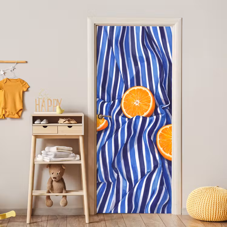 Door sticker - Food - Fruit - Orange - Eten - Fruit - Oranje deurposter klein