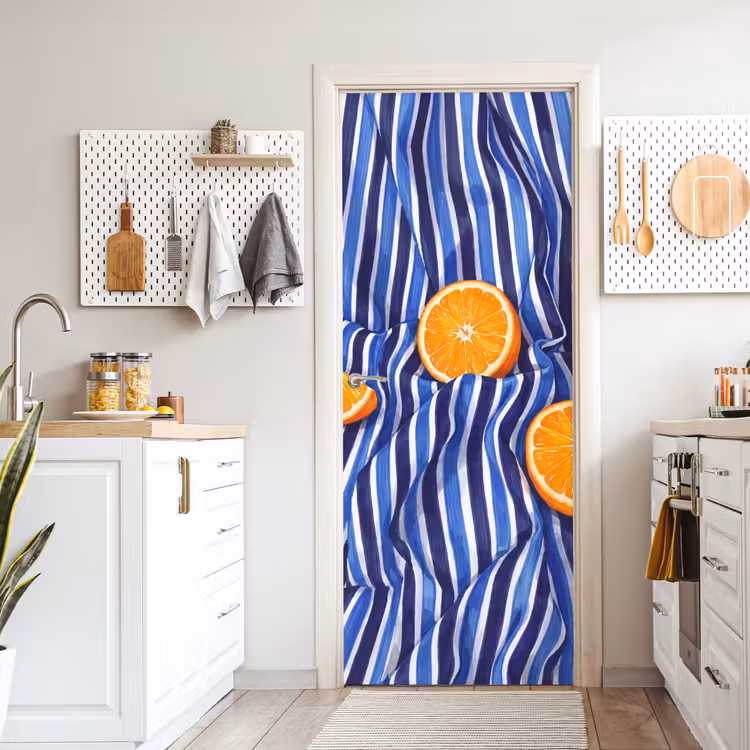 Door sticker - Food - Fruit - Orange - Eten - Fruit - Oranje deurposter klein