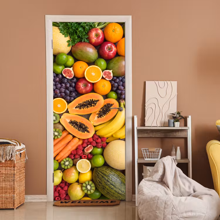 Eten - Fruit - Groenten - Vers - Kleurrijk deurposter klein -sfeer1