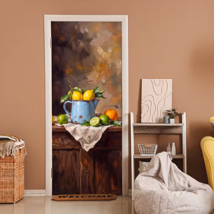 Door sticker - Food - Still Life - Classical - Eten - Stilleven - Klassiek deurposter klein