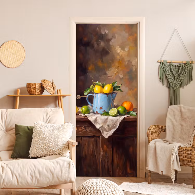 Door sticker - Food - Still Life - Classical - Eten - Stilleven - Klassiek deurposter klein