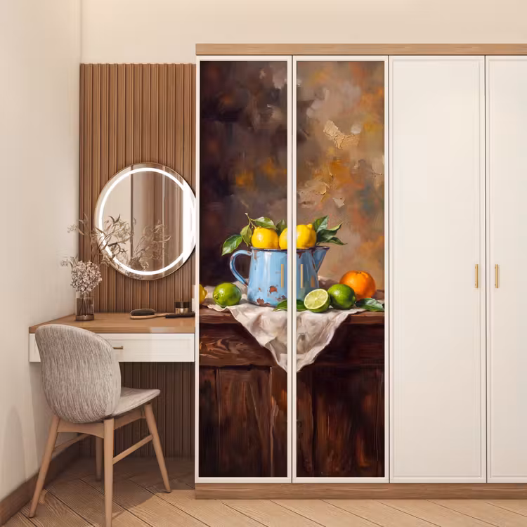 Door sticker - Food - Still Life - Classical - Eten - Stilleven - Klassiek deurposter klein
