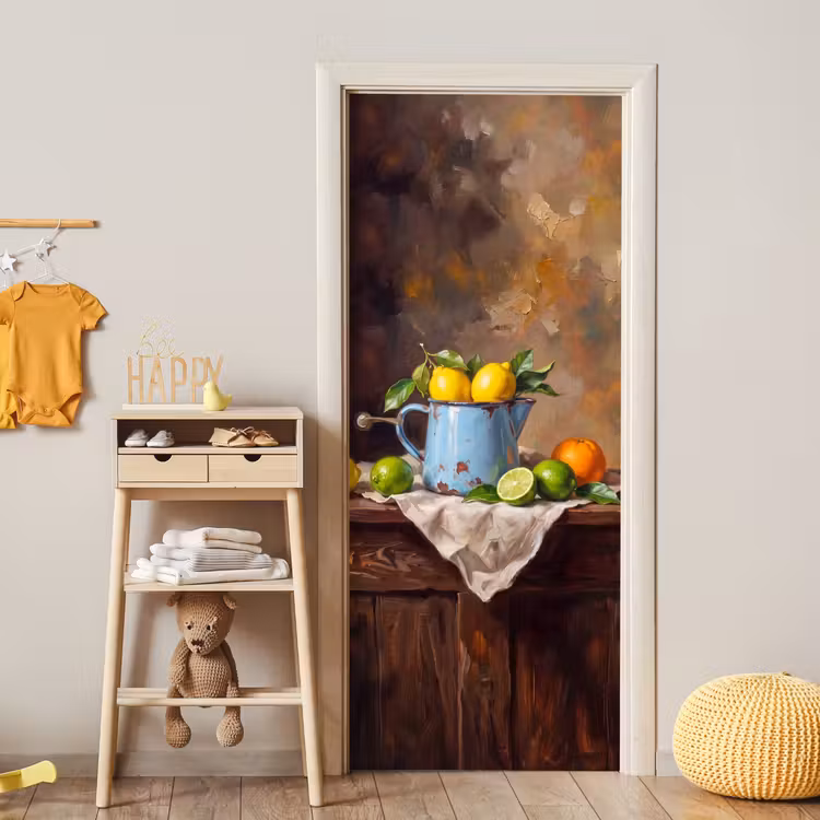 Door sticker - Food - Still Life - Classical - Eten - Stilleven - Klassiek deurposter klein
