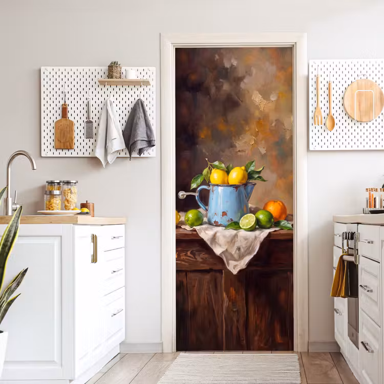 Door sticker - Food - Still Life - Classical - Eten - Stilleven - Klassiek deurposter klein
