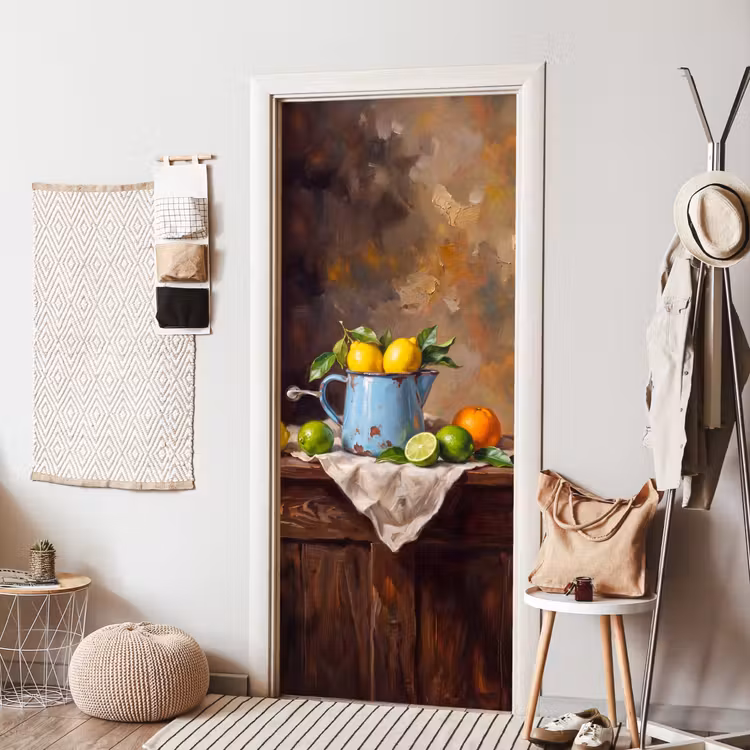 Door sticker - Food - Still Life - Classical - Eten - Stilleven - Klassiek deurposter klein