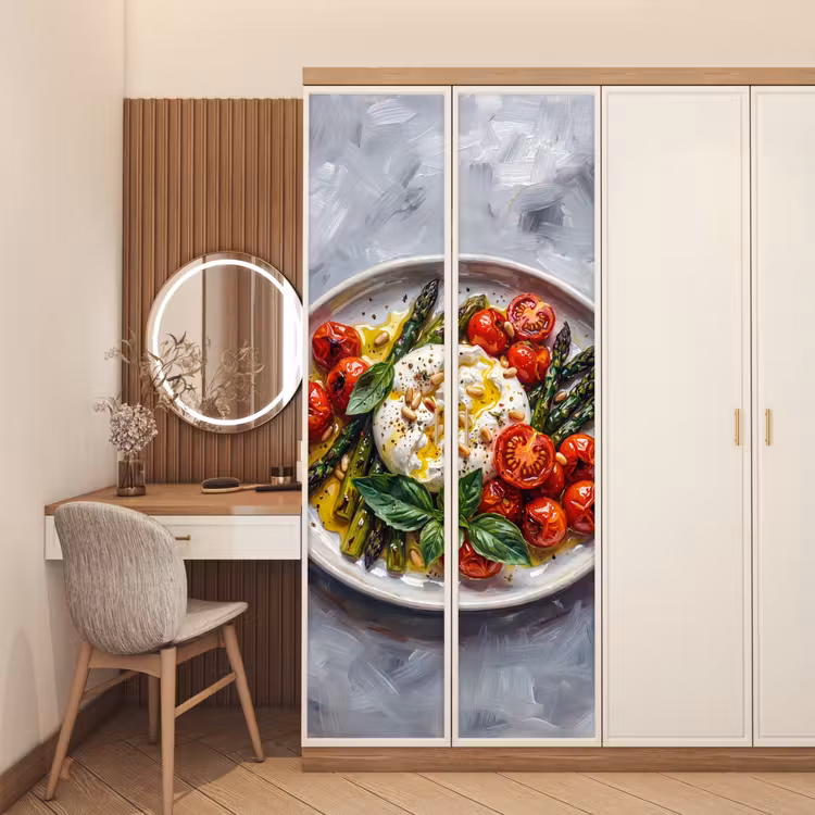 Eten - Groenten - Kaas - Modern - Vers deurposter klein -sfeer3