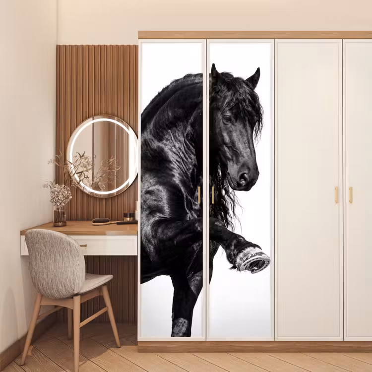 Fries - Hengst - Modern deurposter klein -sfeer3