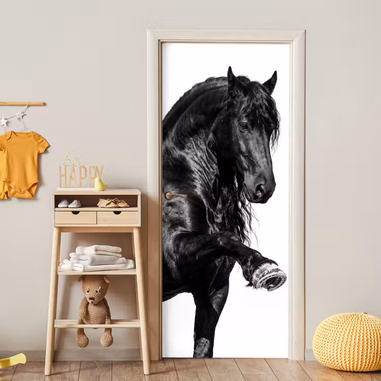 Fries - Hengst - Modern deurposter klein -sfeer4