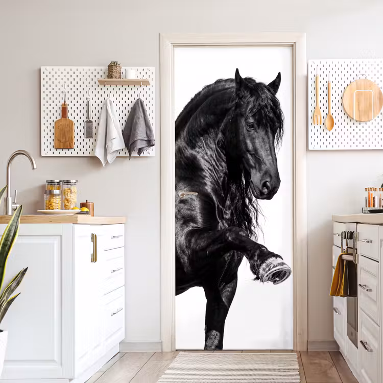 Fries - Hengst - Modern deurposter klein -sfeer5