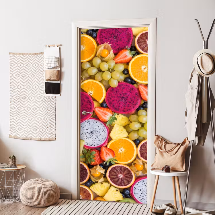Fruit - Assortiment - Kleurrijk - Gezondheid deurposter klein -sfeer6