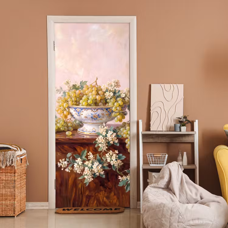 Door sticker - Fruit - Still Life - Classical - Fruit - Stilleven - Klassiek deurposter klein