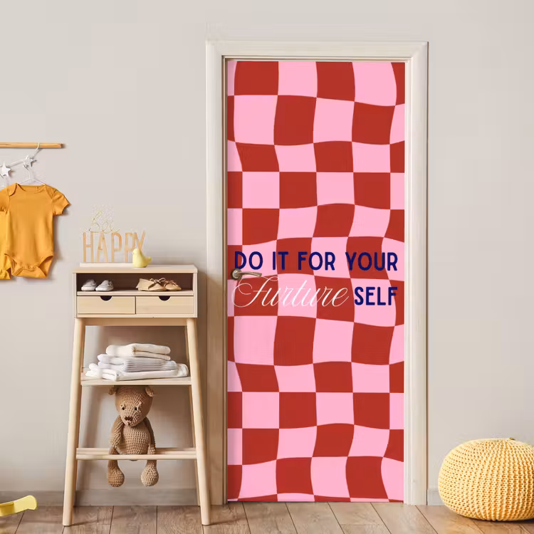 Furture - Geblokt - Rood deurposter klein -sfeer4