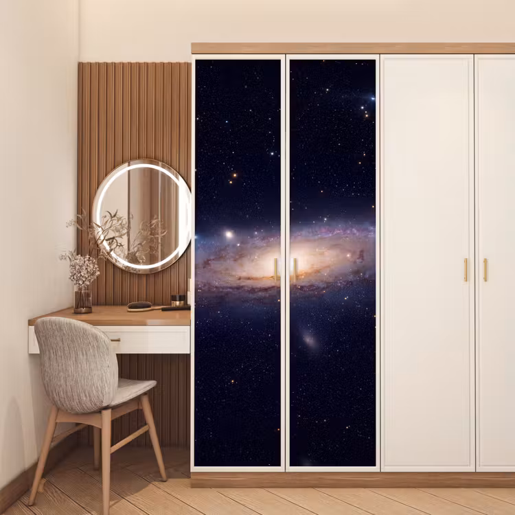 Door sticker - Galaxy - Space - Cosmos - Sterrenstelsel - Ruimte - Kosmos deurposter klein