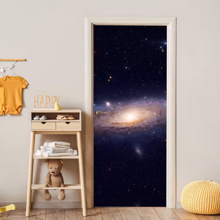 Door sticker - Galaxy - Space - Cosmos - Sterrenstelsel - Ruimte - Kosmos deurposter klein