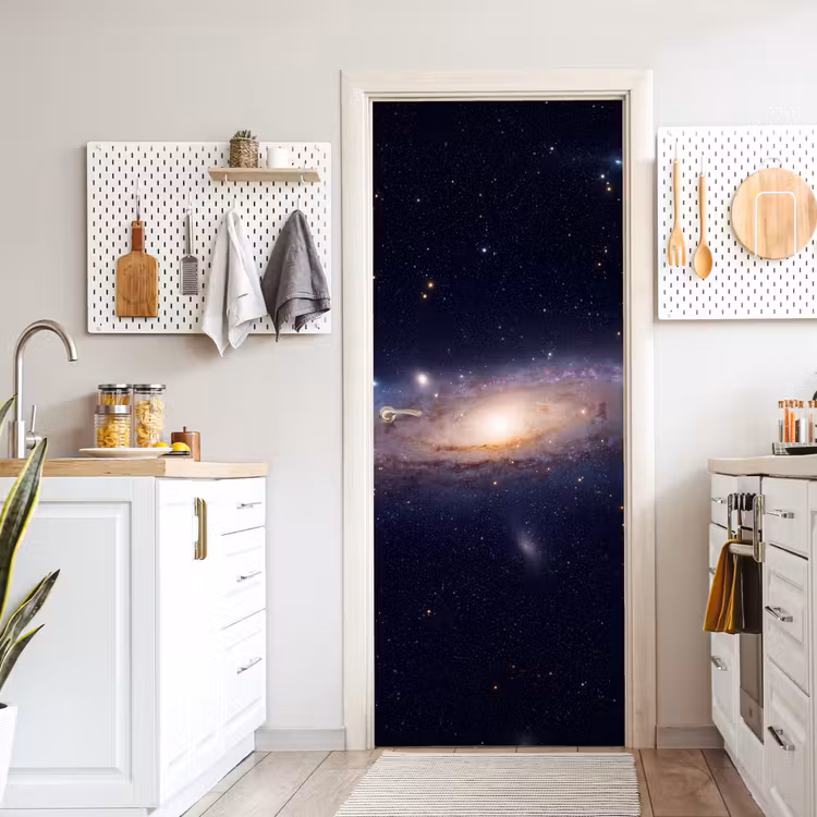 Door sticker - Galaxy - Space - Cosmos - Sterrenstelsel - Ruimte - Kosmos deurposter klein
