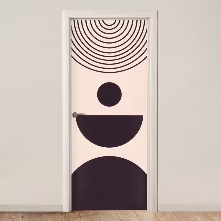Door sticker - Geometric Balance - Art - Geometrische balans - Kunst deurposter klein