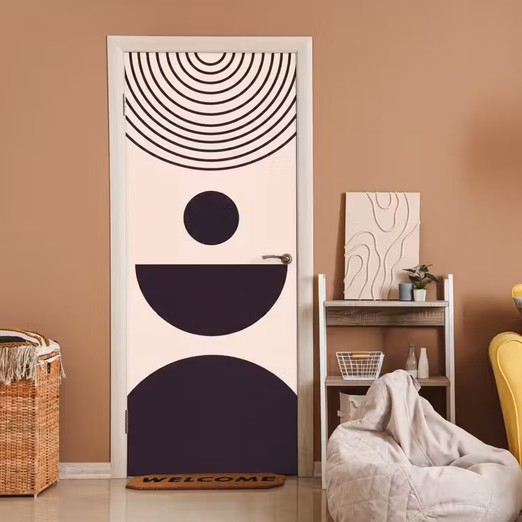 Door sticker - Geometric Balance - Art - Geometrische balans - Kunst deurposter klein